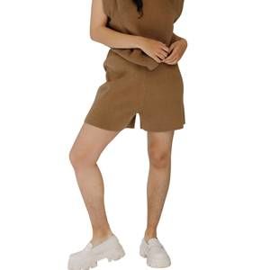 NEW MR MITTENS lounge shorts in brown sugar